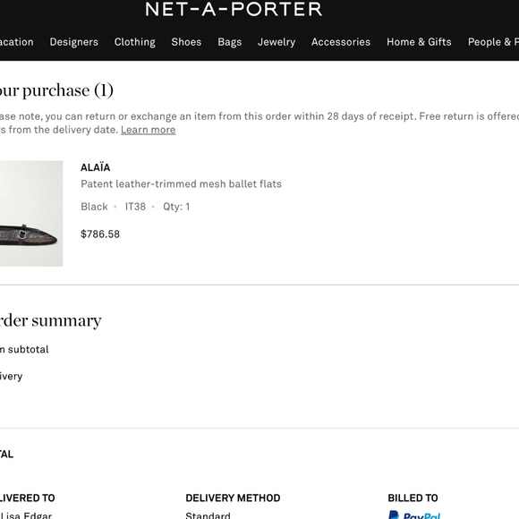 Alaia black mesh flats 38 - Picture 3 of 3